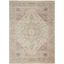 Ivory and Pink Synthetic Rectangular 6' x 9' Area Rug