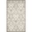 Gray and Beige Floral Synthetic Outdoor Area Rug