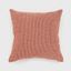 Copper Brown Reversible Woven Striped Chenille Square Pillow