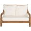 Pomona Natural Acacia Wood Lounger with Beige Cushions