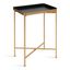 Celia Magnetic-Top Black Metal Foldable Accent Table