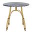 Kylie 32" Navy and White Rattan Bistro Table