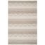 Ivory and Beige Tufted Wool Stripe 4' x 6' Rug