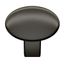 Graphite Polished Steel Round Cabinet Knob with Mounting Hardware