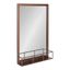 Jackson Bronze Rectangular Metal Frame Mirror with Shelf