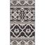 Grey and Beige Rectangular Synthetic Indoor/Outdoor Rug