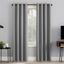 Sterling Gray Polyester Blackout Grommet Curtain Panel