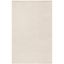 Mirage White Hand-Knotted Wool and Viscose Area Rug 5' x 8'