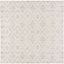 Hand-Tufted Marbella Ivory Wool 6' Square Area Rug