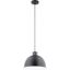 Zailey Transitional Black Glass Bowl Pendant Light