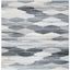 Montage Grey and Dark Grey Synthetic Square Area Rug