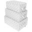 White Woven Lid Storage Basket Set