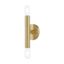 Copenhagen Mid-Century Modern 2-Light Brass Sconce