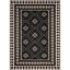 Veranda Black and Cream Synthetic 9' x 12' Easy-Care Outdoor Rug