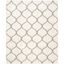 Ivory and Grey 8' x 10' Reversible Shag Area Rug