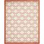 Ivory & Orange Reversible Easy-Care Synthetic Area Rug 8' x 10'