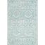 Ivory and Light Blue Hand-knotted Synthetic Area Rug