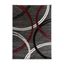 Red and Gray Abstract Circles 5' x 7' Synthetic Area Rug