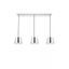 Modern Chrome 3-Light Pendant Lamp with Drum Shades