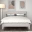 Dusty Gray Oak Wood Frame Queen Platform Bed with Headboard