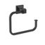 Matte Black Wall Mounted Towel Ring with Square Base