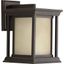 Antique Bronze Dimmable Lantern Sconce with Linen Glass Shade