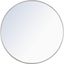 42-Inch Round Silver Metal Frame Mirror