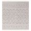 Hand-Knotted Ivory Wool-Cotton Blend Square Rug - 6'