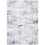 Ivory and Grey Abstract 4' x 6' Synthetic Area Rug