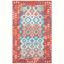 Aspen Blue and Red Handmade Wool Area Rug