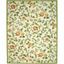 Ivory Floral Hand-Knotted Wool Area Rug 7'9" x 9'9"