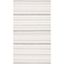 Ivory Striped Kilim 5' x 8' Hand Woven Wool-Cotton Rug