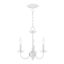 Elegant Mini 3-Light Candle Chandelier in Classic White