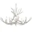 Eldora 30" White Adjustable Resin Antler 5-Light LED Chandelier