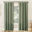 Moss Green Heathered Texture Tab Top Light-Filtering Curtain Panel, 40" x 95"