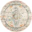 Elysian Bliss Cream/Blue 9' Round Synthetic Area Rug