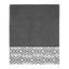 Nickel Gray Cotton Fingertip Towel Set with Geometric Design