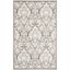 Elegant Gray Floral Reversible Synthetic Area Rug 5'3" x 8'