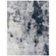 Navy and Grey Abstract 8' x 10' Synthetic Area Rug