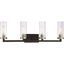 Ainsley Court Aged Bronze and Brass 4-Light Vanity Fixture