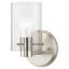 Munich Sleek Brushed Nickel Transitional 1-Light Sconce