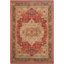 Natural/Navy Rectangular Synthetic Stain-Resistant Area Rug 79"