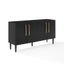 Everett Matte Black Mid-Century Sideboard with Tapered Legs