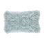 Ice Blue Faux Mongolian Fur Rectangular Throw Pillow