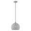 Nordic Gray Globe Pendant with Brushed Nickel Accents