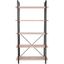 Chantel 65" Black and Brown Red Maple Wood Etagere