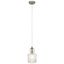 Riviera 5.75" Mini Pendant Light in Brushed Nickel with Clear Glass