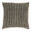 Black and White Knotted Cotton Square Pillow