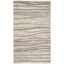 Amsterdam Cream and Beige 3' x 5' Striped Synthetic Area Rug