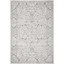 Light Grey and Cream Hand-Knotted Round Synthetic Rug